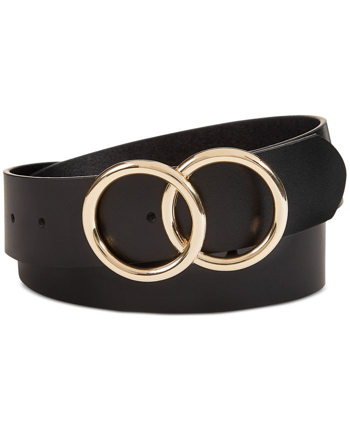 INC International Concepts Double Circle Belt, Created for Macy's & Reviews - Belts - Handbags & ... | Macys (US)
