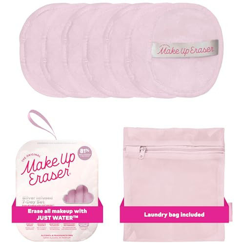The Original MakeUp Eraser, 7-Day Set, Erase All Makeup With Just Water, Including Waterproof Mascara, Eyeliner, Foundation, Lipstick, Sunscreen, and More! Silver Infused, 7ct. | Amazon (US)