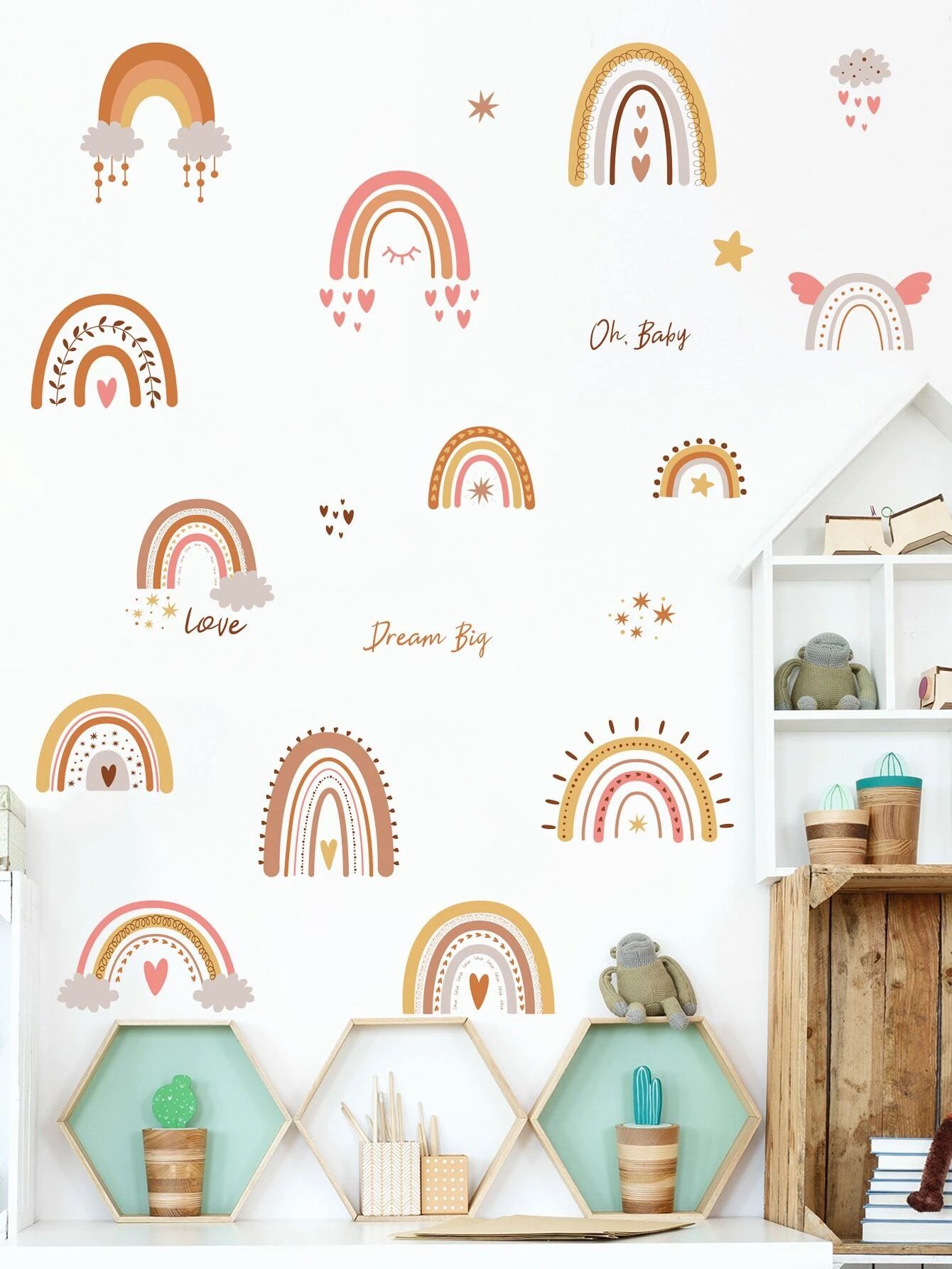 Kids Rainbow Pattern Wall Sticker | SHEIN