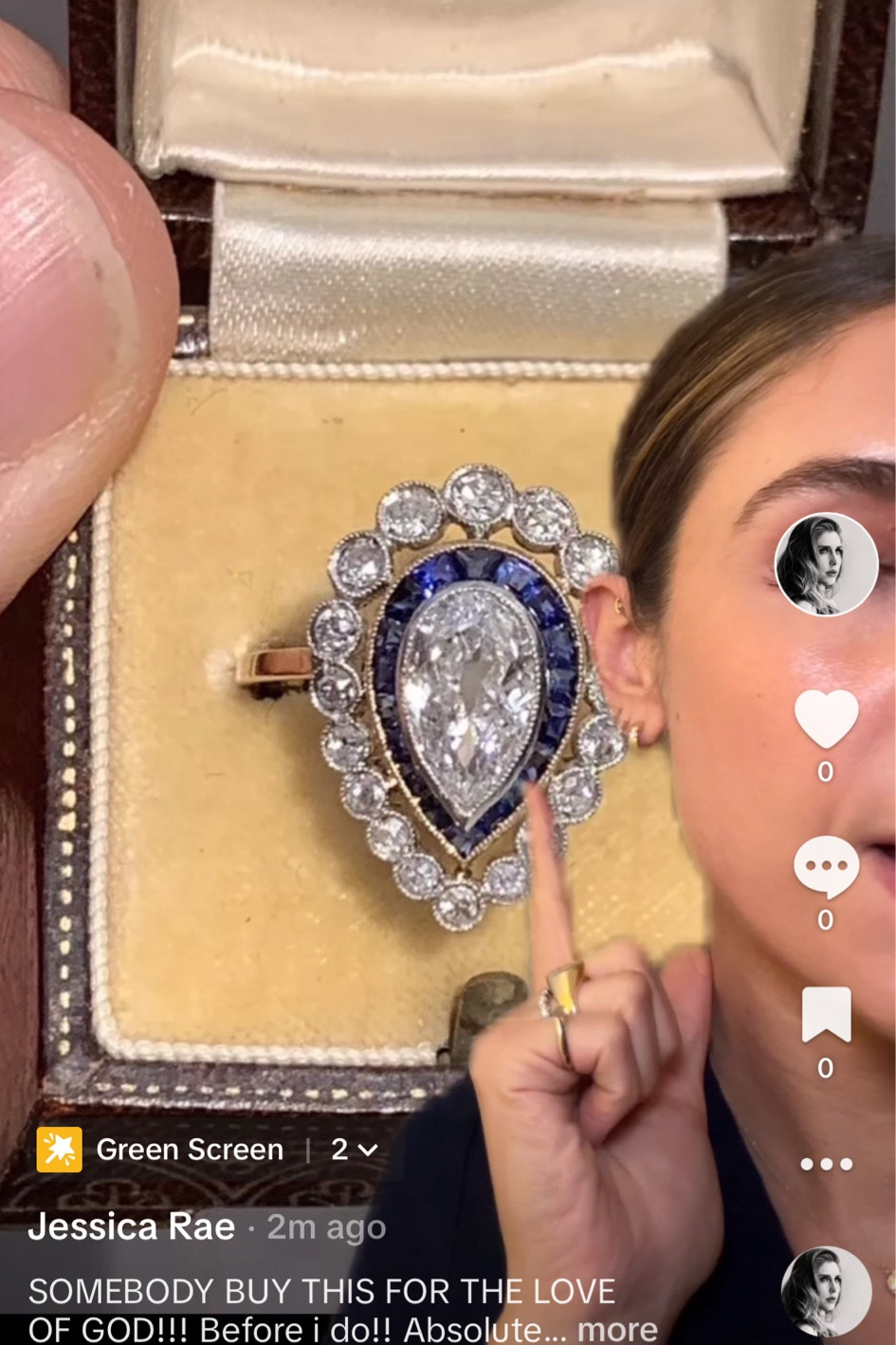 Antique art deco engagement ring