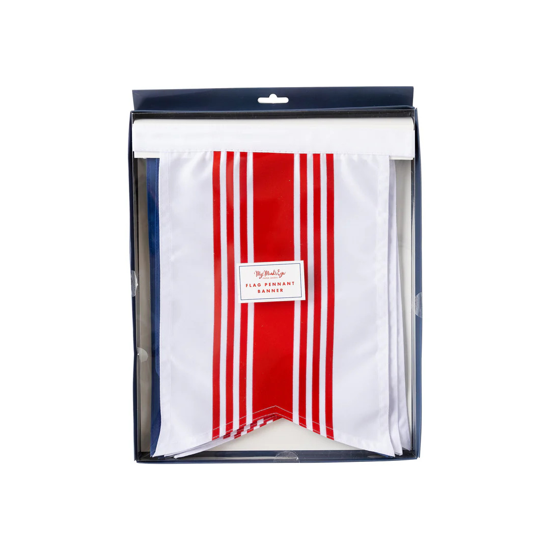 Hamptons Oversized Outdoor Fabric Flag Pennant Banner | My Mind's Eye