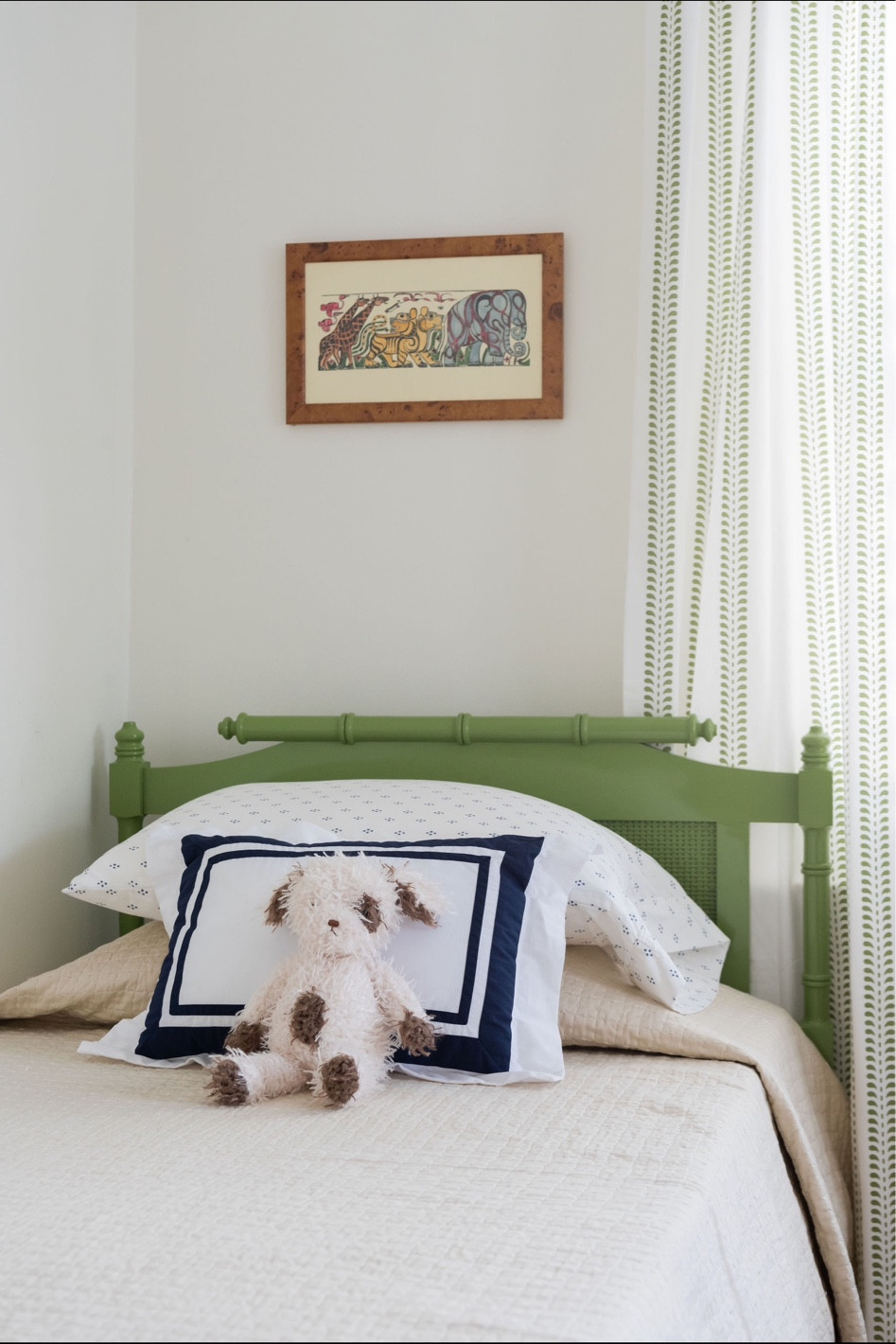 Get the look kids room, twin bed, monogrammed pillow, home decor, bedroom design 