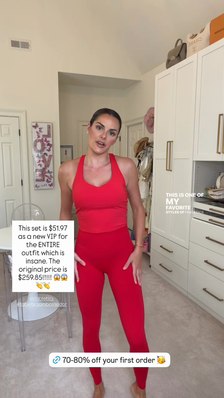 Red set from Fabletics 💋

If you sign up to be VIP, you’ll get 70-80% off your first order! 

Top: M
Bottoms: S 

Linking the rest of my order below!

#LTKootd #LTKActive #LTKSaleAlert