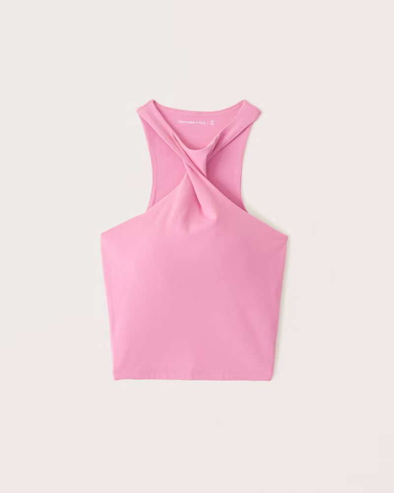 Women's Cotton Seamless Fabric Twist Top | Women's | Abercrombie.com | Abercrombie & Fitch (US)