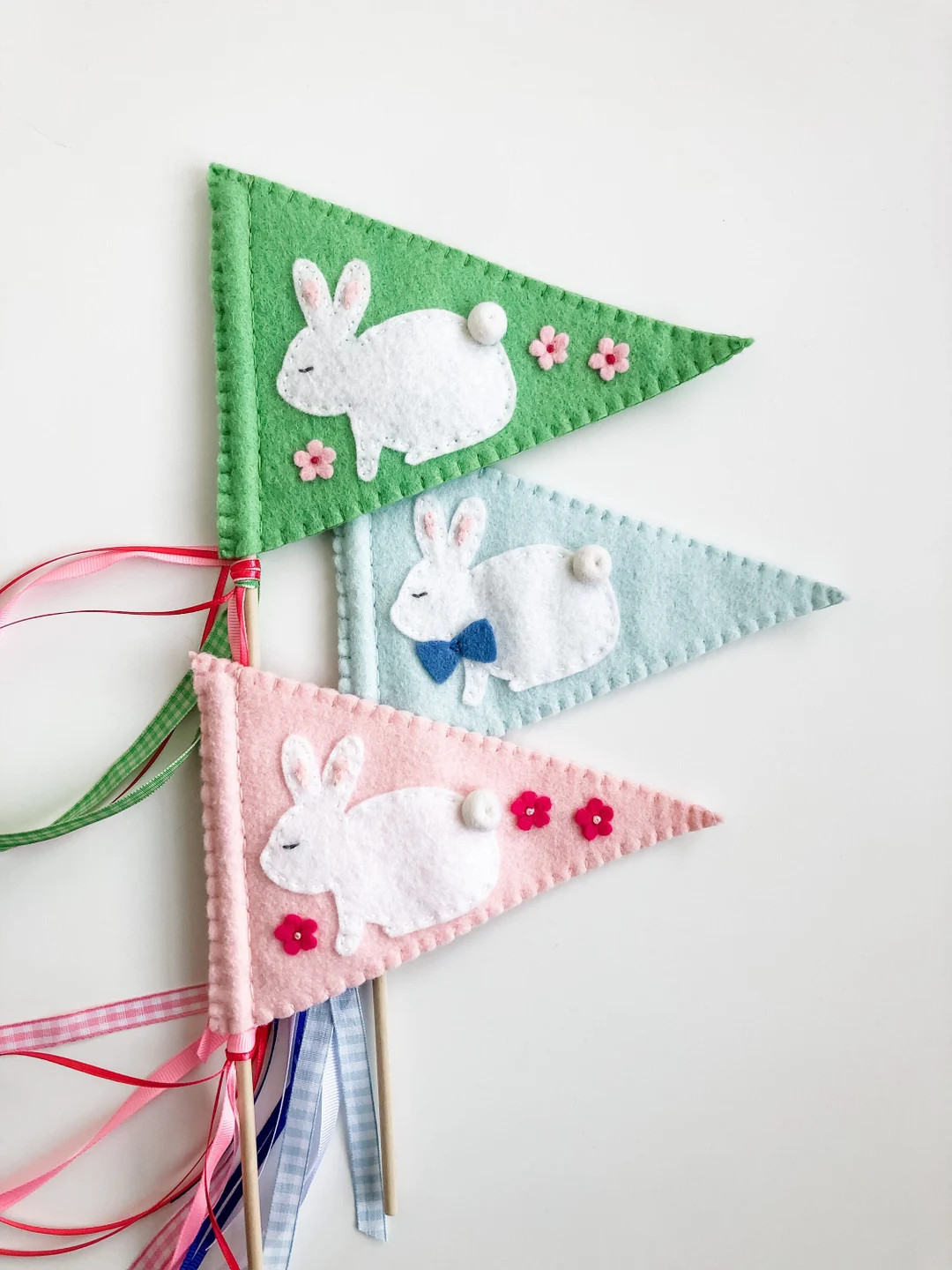 Handmade Felt Easter Flag, Easter Pennant, Bunny Flag, Bunny Pennant | Etsy (US)