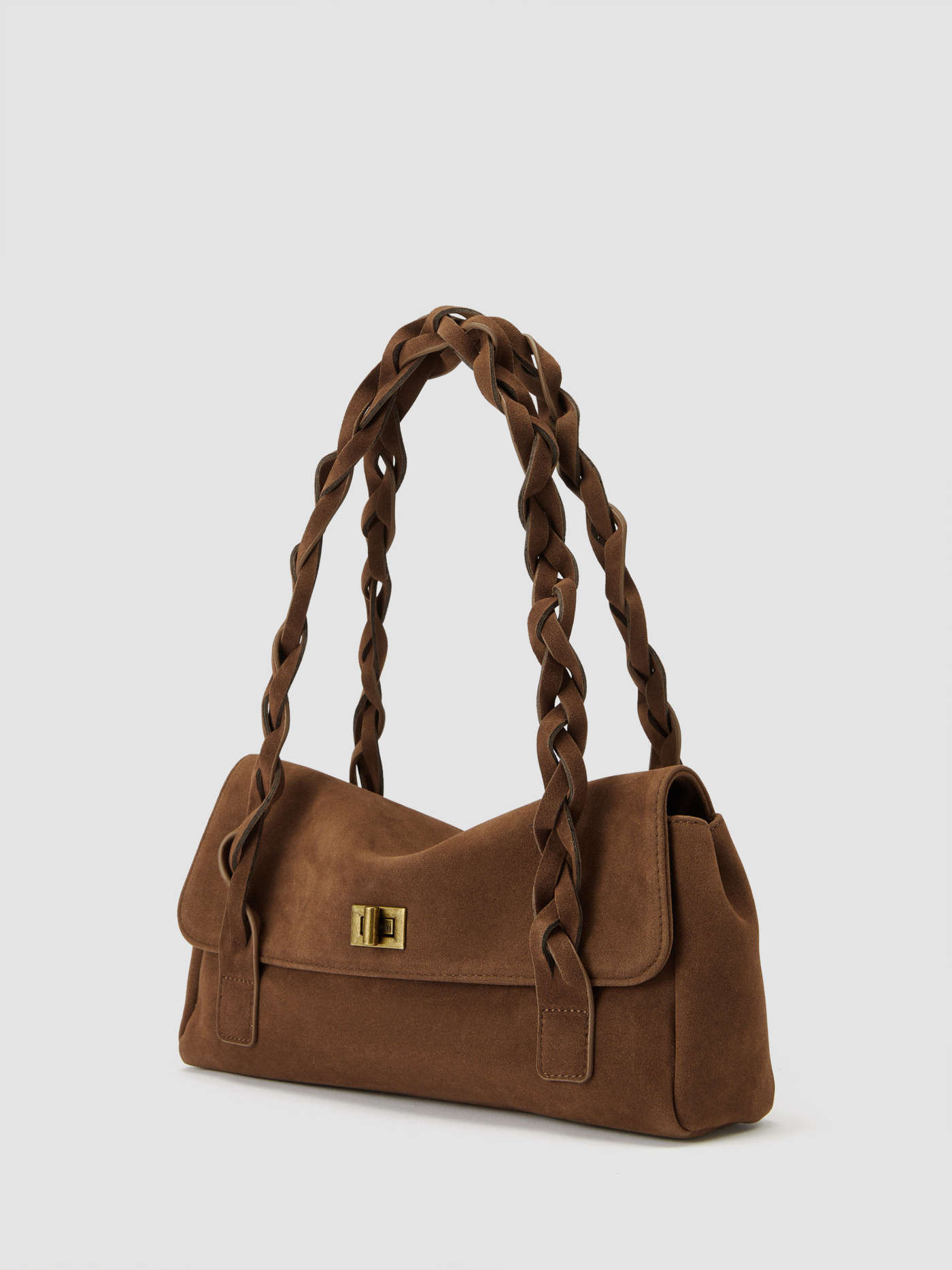 Sac à Épaule en Suède Tressé | Cider