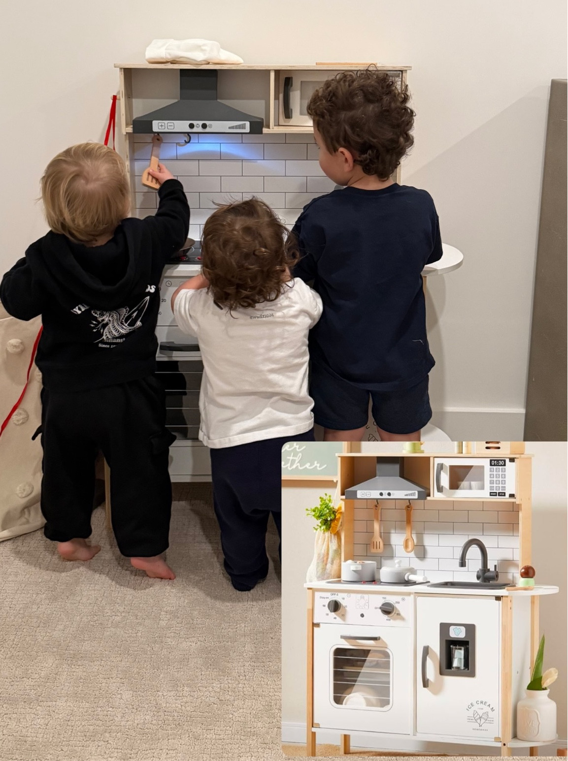 Amazing play kitchen! Obsessed is an understatement! It has everything but 
love how small it is too

#LTKGiftGuide #LTKBaby #LTKHoliday