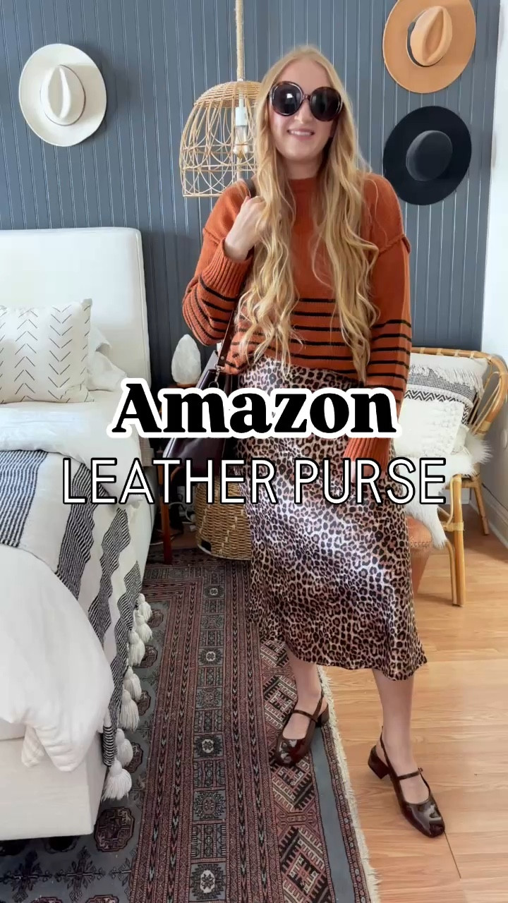 Amazon REAL leather crossbody  bucket bag 🤎 comes in several colors, beautiful gold hardware, adjustable crossbody strap, genuine leather! 

Wearing color Cold Brew in video. Skirt and sweater in L at 150 lbs and 5’7” for reference. Shoes fit TTS!

Amazon purse, affordable purse, crossbody bag, leather crossbody bag, Amazon crossbody bag, Amazon bag, affordable purses, affordable bags, Amazon finds, Amazon haul

#LTKFindsUnder50 #LTKItBag #LTKFindsUnder100