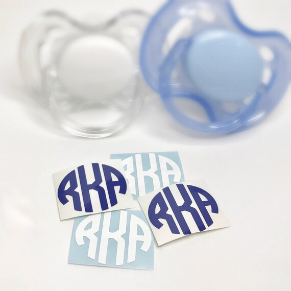 Pacifier Monograms, Pacifier Decals, Monogram decals | Etsy (US)