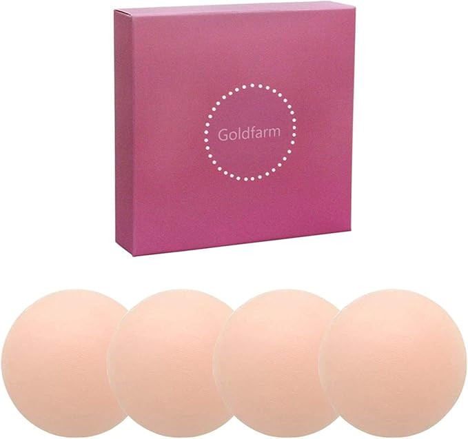 Nippleless Covers, Pasties, Silicone Reusable Breast Pasties Adhesive Bra 2 Pairs | Amazon (US)