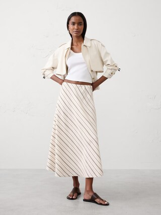 Silky Midi Skirt | Banana Republic Factory