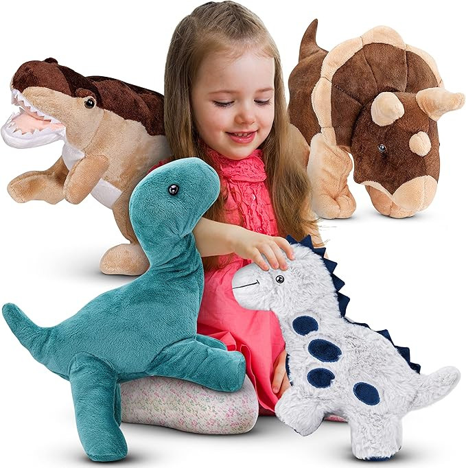 Plush Animals Dinosaur Toys for Kids - Adorable Dinosaur Toy Gift for Boys and Girls All Ages - A... | Amazon (US)