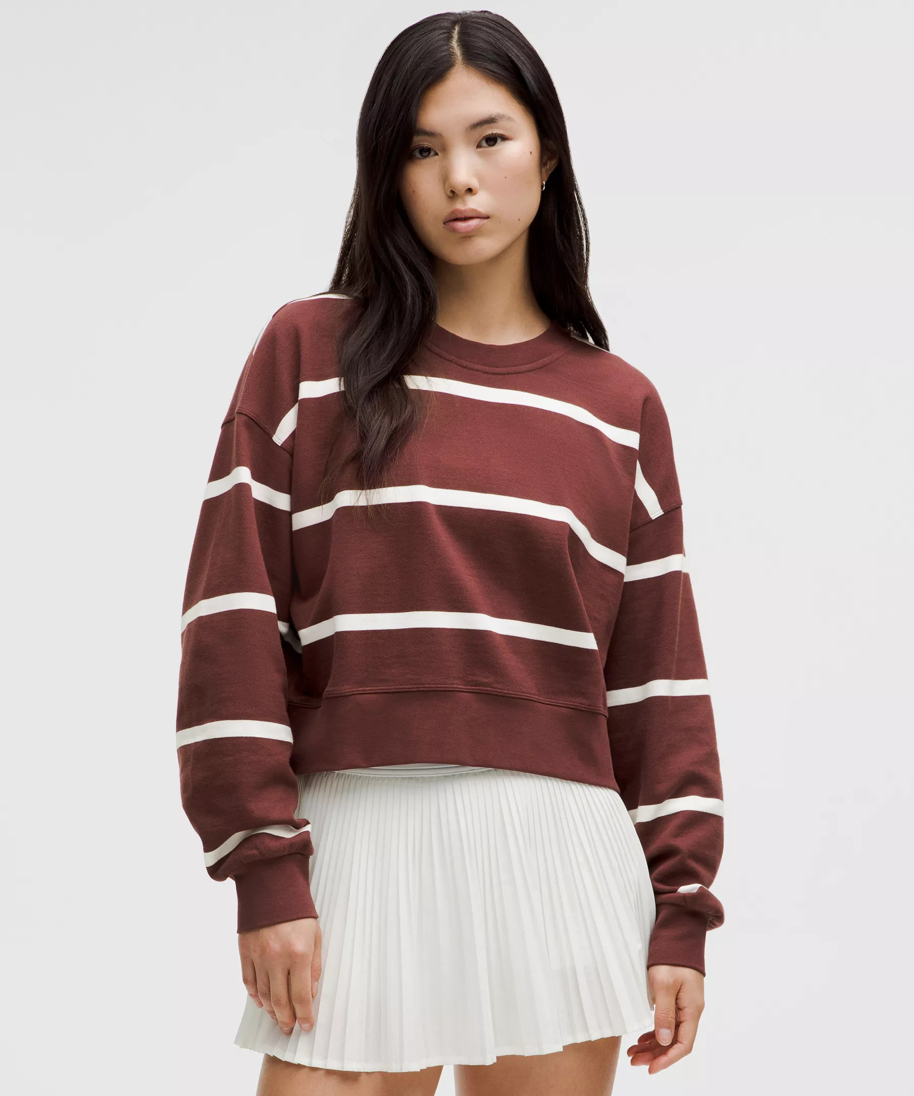 Perfectly Oversized Cropped Crew *Stripe | Women's Hoodies & Sweatshirts | lululemon | Lululemon (US)