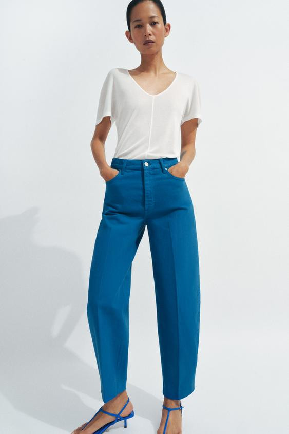 ZW COLLECTION TAPERED HIGH WAIST JEANS | Zara US