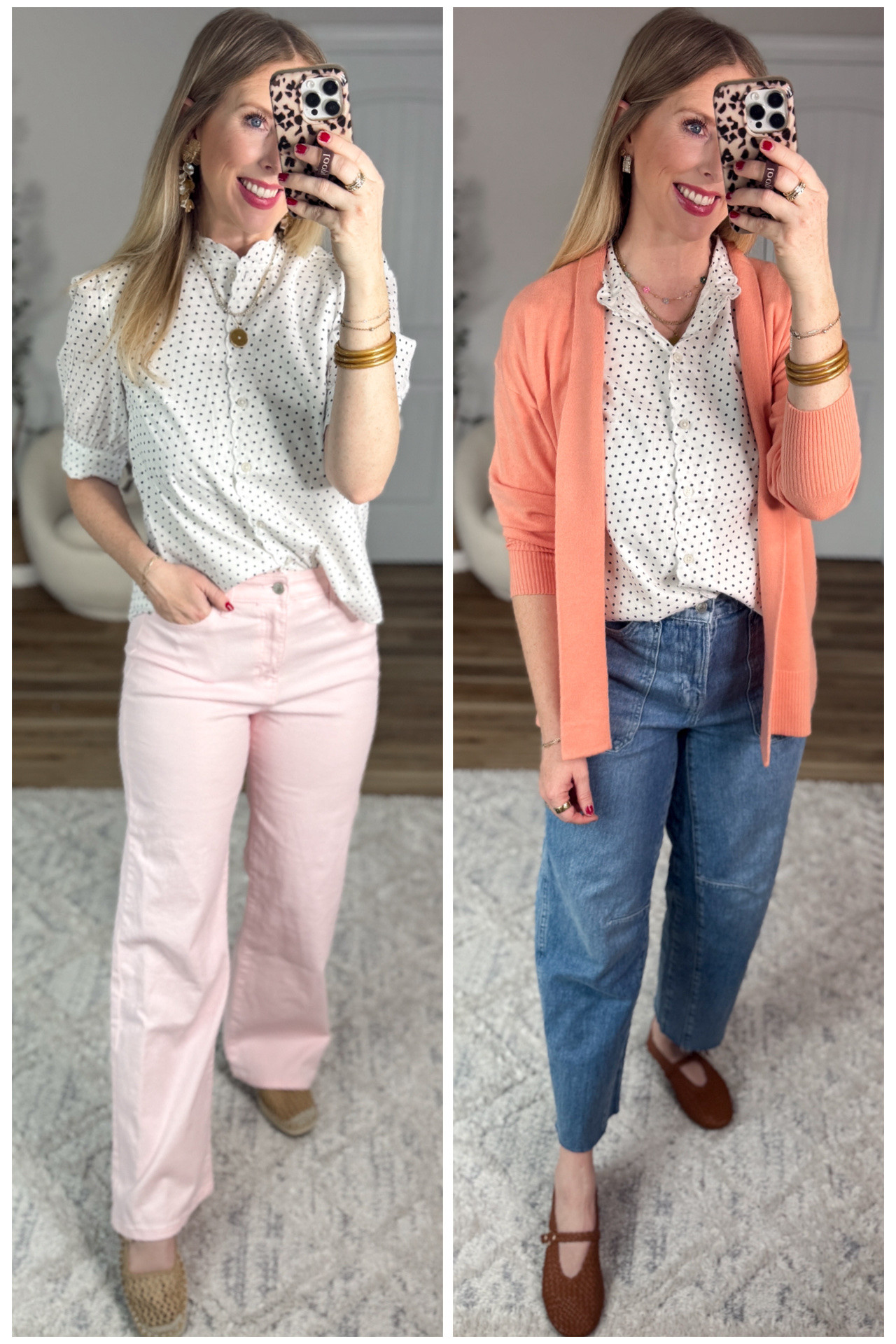 2 ways to style this polka dot blouse from Walmart! 

#LTKmomlife #LTKWorkwear #LTKootd