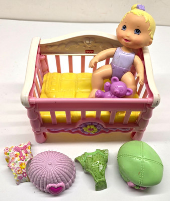 Vintage 2006 Fisher Price Snap N Style 5" Baby Doll W/ Crib, Clothes Hats, Teddy | eBay | eBay US