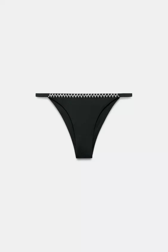 CONTRAST CROCHET BIKINI BOTTOMS | Zara US