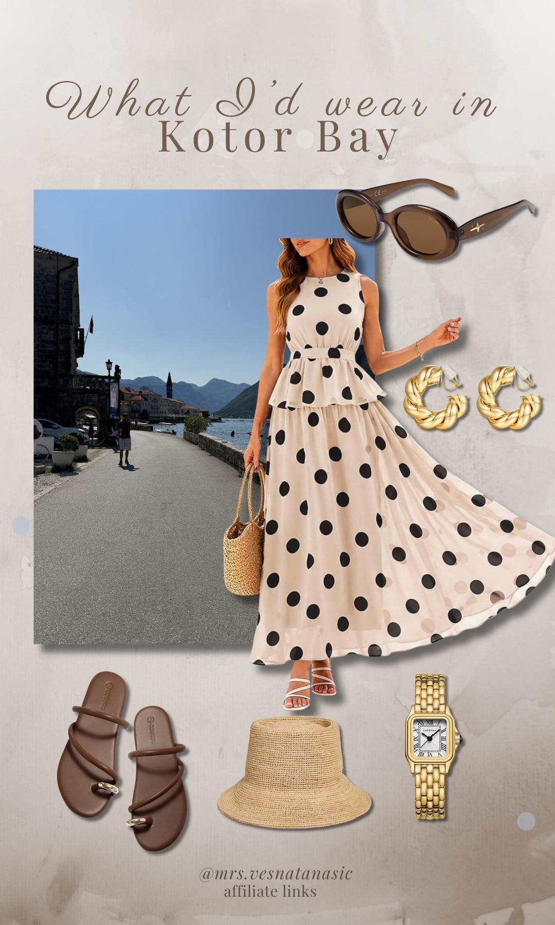 What I’d wear exploring Kotor Bay 🇲🇪🤍 A timeless dress, woven textures, comfortable sandals, and classic accessories that feel right at home along the Adriatic coast.

#LTKootd