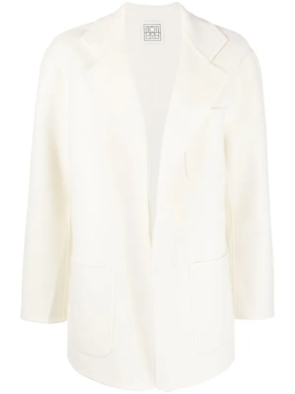 TOTEME patch-pocket Wool Blazer - Farfetch | Farfetch Global