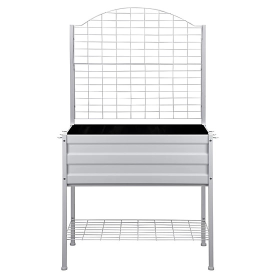 GroundWork  Steel Planter with Trellis, White | Tractor Supply