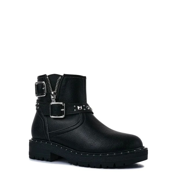 Wonder Nation Little Girl & Big Girl Studded Chelsea Boot, Sizes 13-6 - Walmart.com | Walmart (US)
