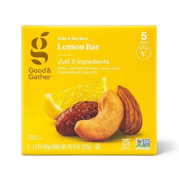 Lemon Nutrition Bars - 5ct - Good & Gather™ | Target
