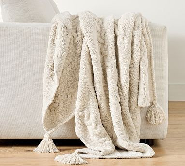 Classic Cable Knit Throw | Pottery Barn (US)
