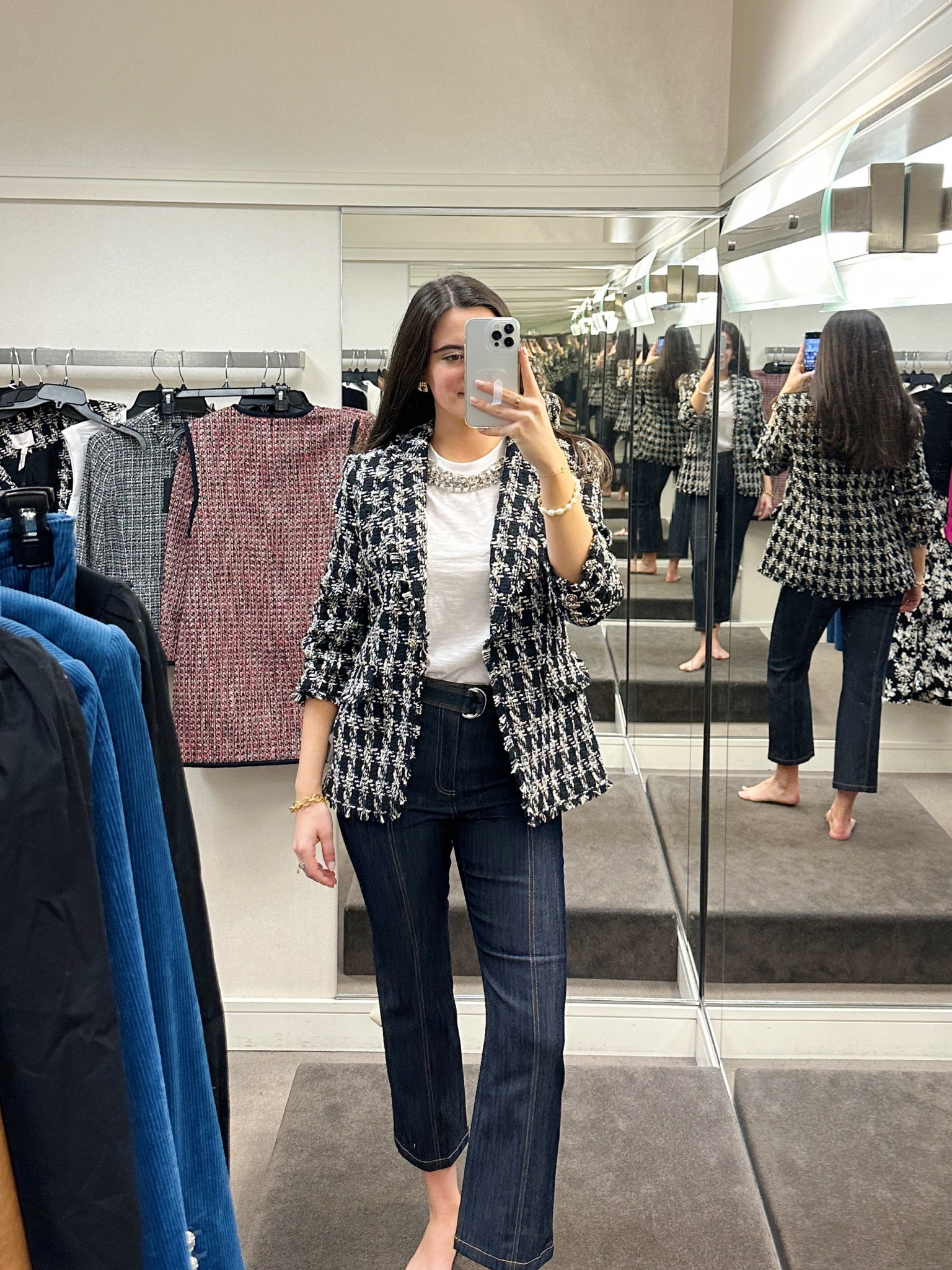 Cinq a sept blazer, top and jeans!