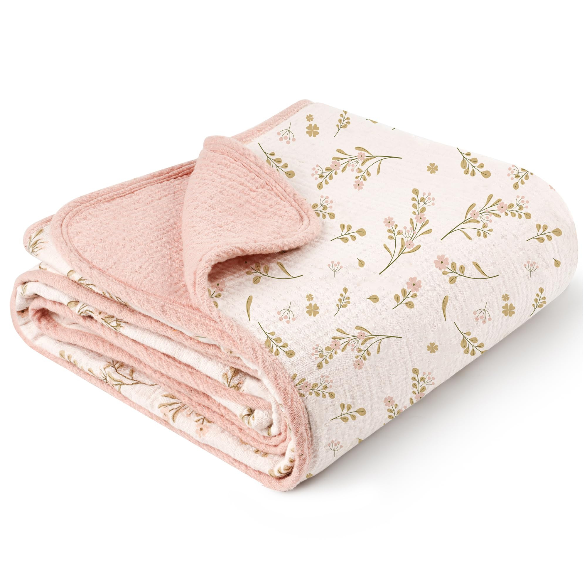 Konssy Muslin Baby Blankets for Girls Boys, 100% Cotton Crib Blanket for Infant Toddler, Super So... | Amazon (US)