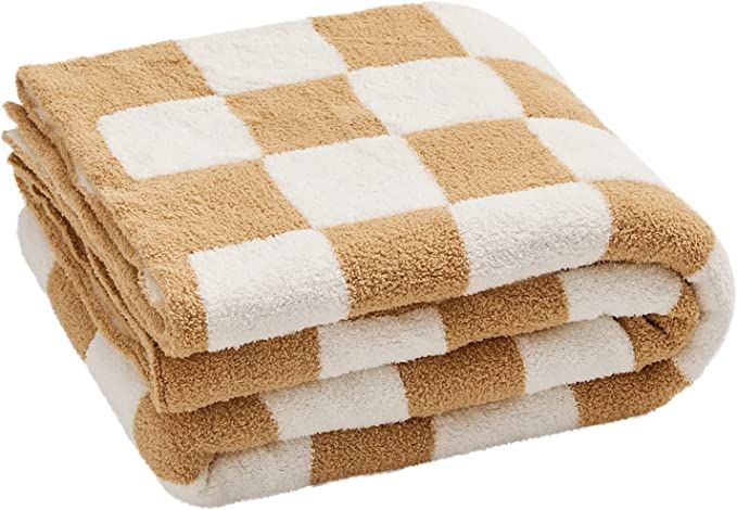 YIRUIO Throw Blankets Checkerboard Grid Chessboard Gingham Warmer Comfort Reversible Microfiber S... | Amazon (US)