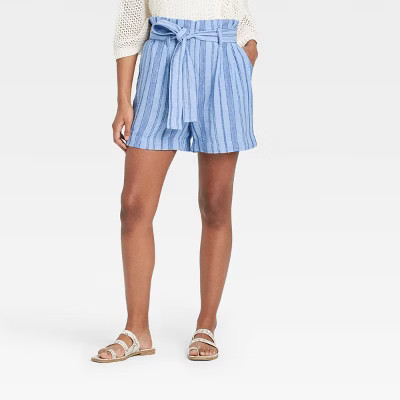 Women's High-Rise Paperbag Shorts - A New Day™ | Target