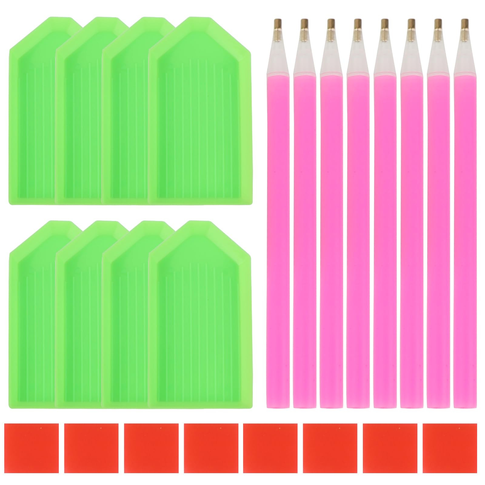 antor 24PCS Diamond Painting Tools and Accessories Kit – Includes 8 Drill Pens, 8 Trays, and 8 ... | Amazon (US)