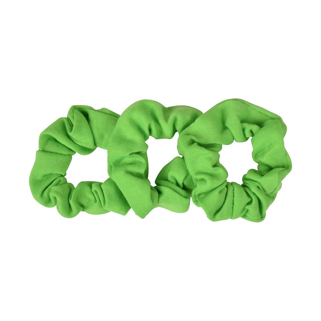 Small Scrunchies Cotton Hair Bobble - Set of 3 - Neon Green | Amazon (US)