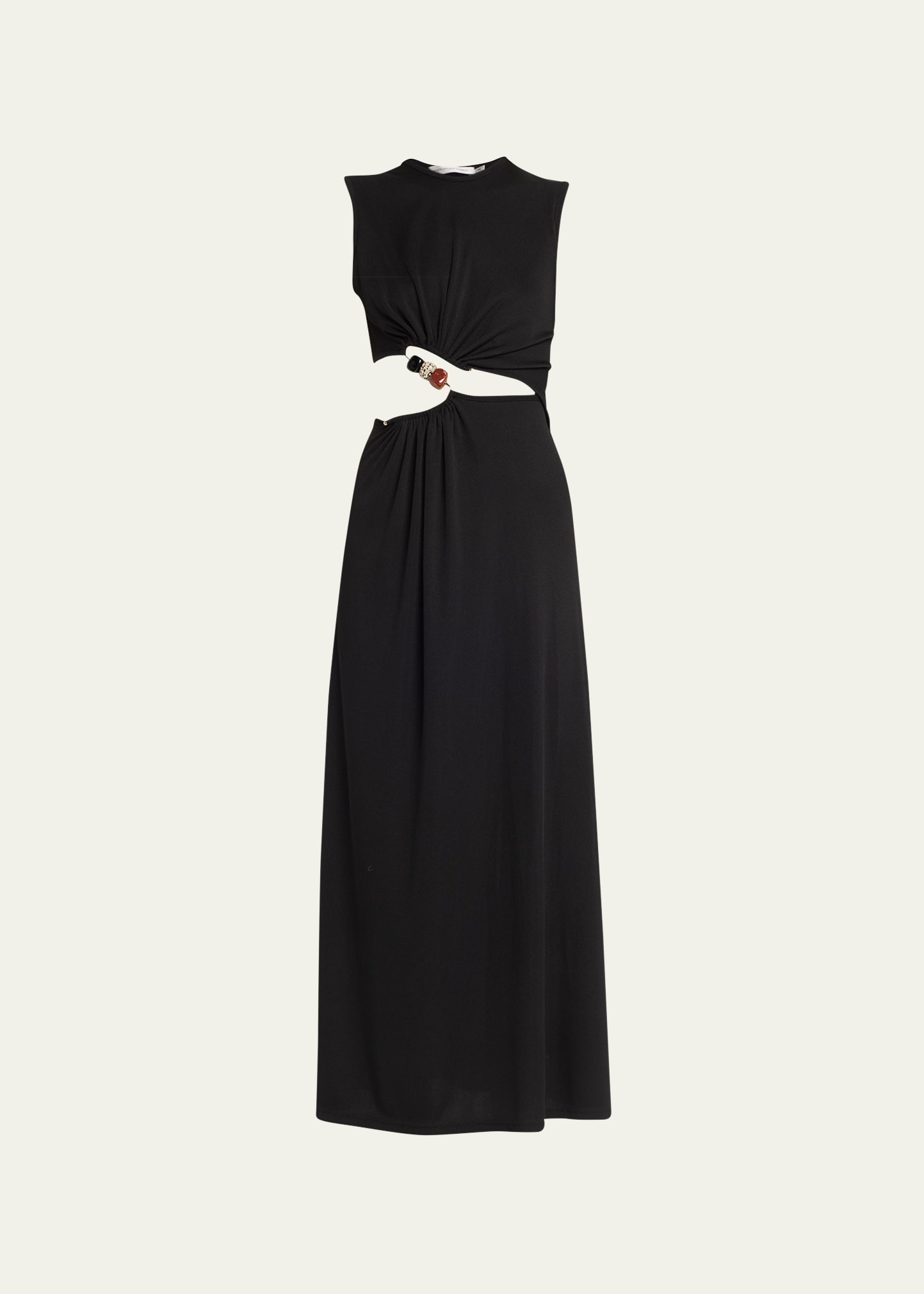 Christopher Esber Ruched Maxi Dress with Quartz Abacus Stone Details | Bergdorf Goodman