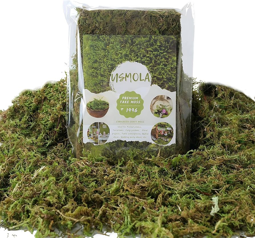 Fake Moss, 8 OZ Green Moss for Potted Plants, Artificial Moss for DIY Crafts Home Decor Table Cen... | Amazon (US)