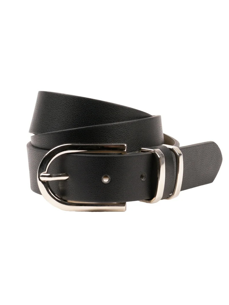 Time and Tru Women's Mixed Loops Belt, Black | Walmart (US)