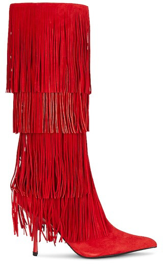 Froliking Boot in Red Suede | Revolve Clothing (Global)