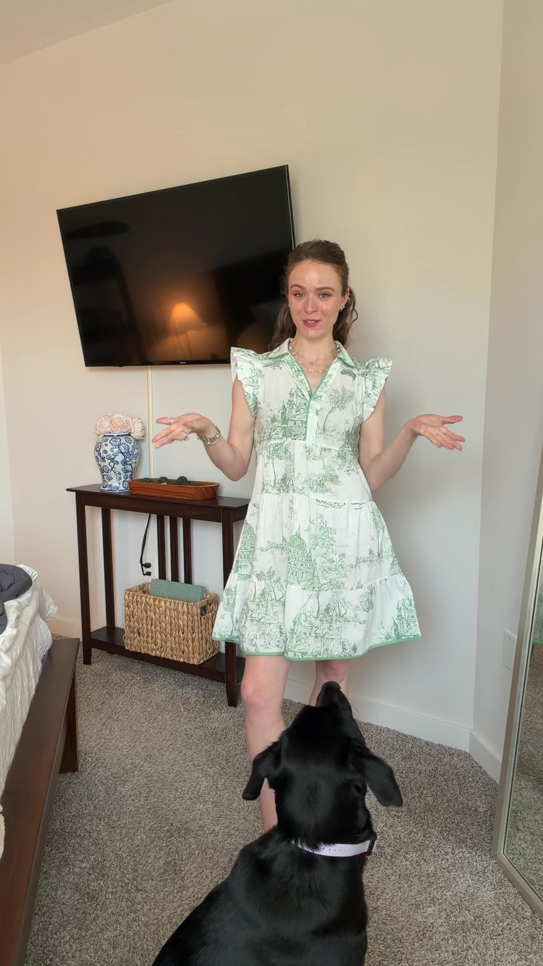 OOTD for a customer meeting!! I adore this toile dress, so excited to start dressing for spring again!! 

#LTKvlog #LTKootd #LTKgrwm