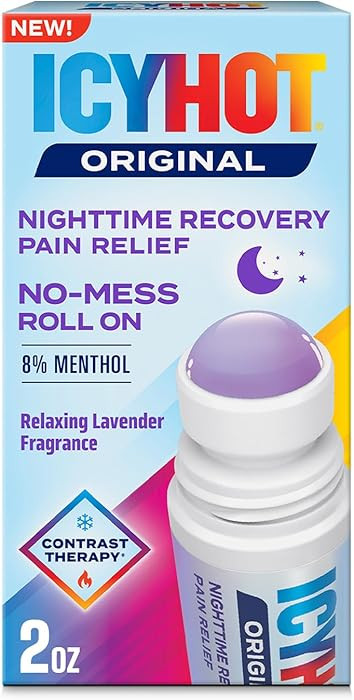 Icy Hot Original Pain Relief Nighttime Recovery No-Mess Roll-On Applicator, Fast-Acting Pain Reli... | Amazon (US)
