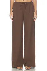 ALL THE WAYS Louisa Drawstring Pant in Brown. - size XS | Revolve Clothing (Global)