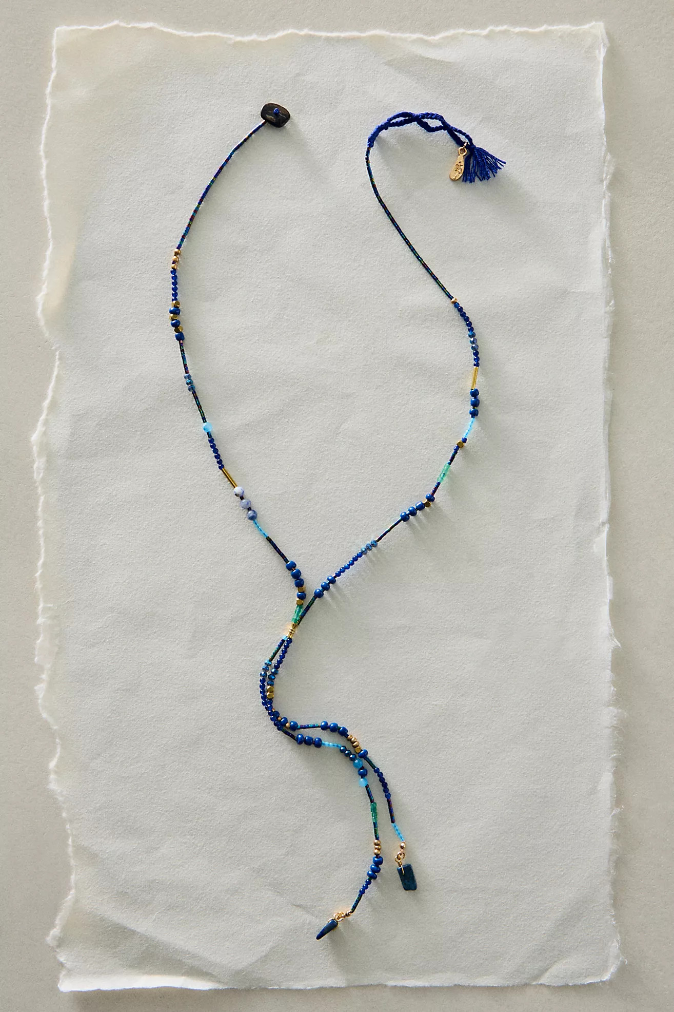Muse Semi-Precious Beaded Lariat Necklace | Free People (Global - UK&FR Excluded)