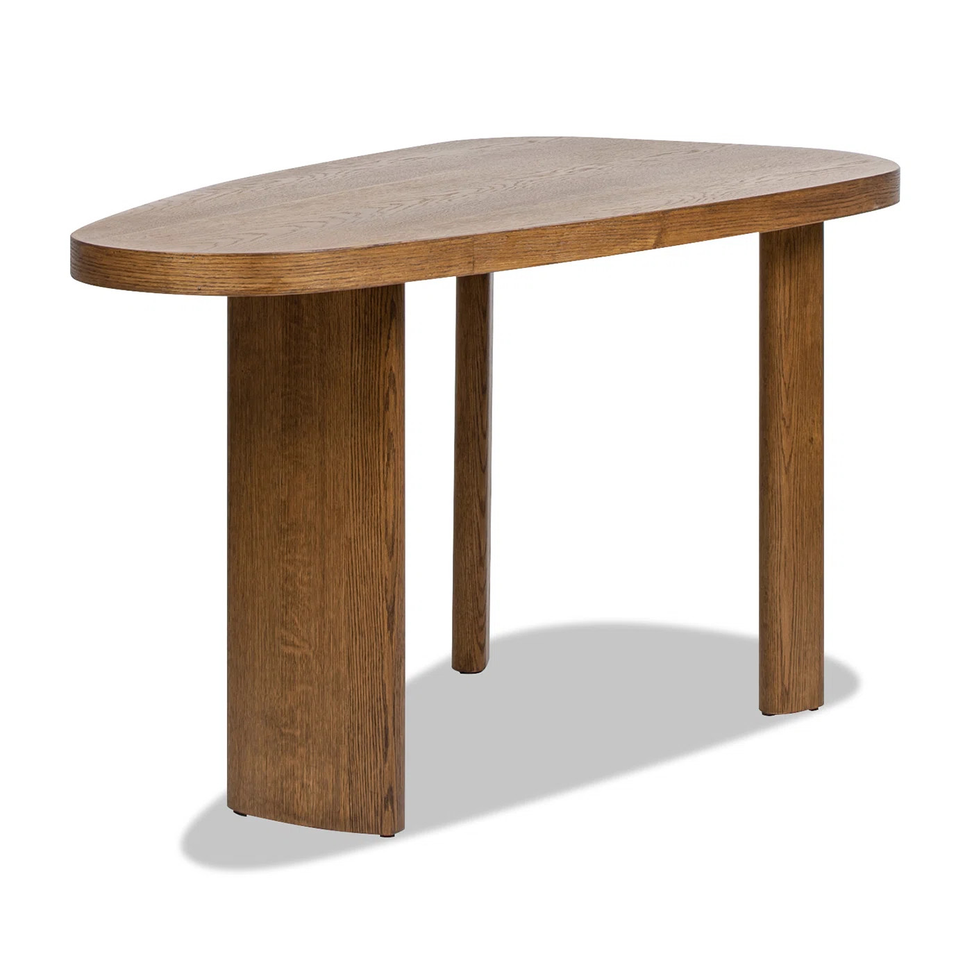 Orren Ellis Subfian 60" Modern Oak Oblong Oval Desk, Café Brown Oak Wood | Wayfair | Wayfair North America
