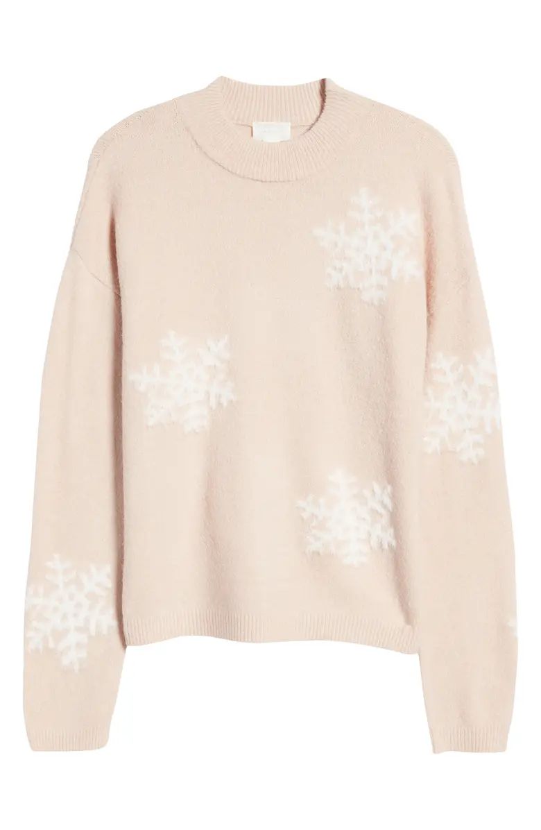 Caslon® Snowflake Mock Neck Sweater | Nordstrom | Nordstrom