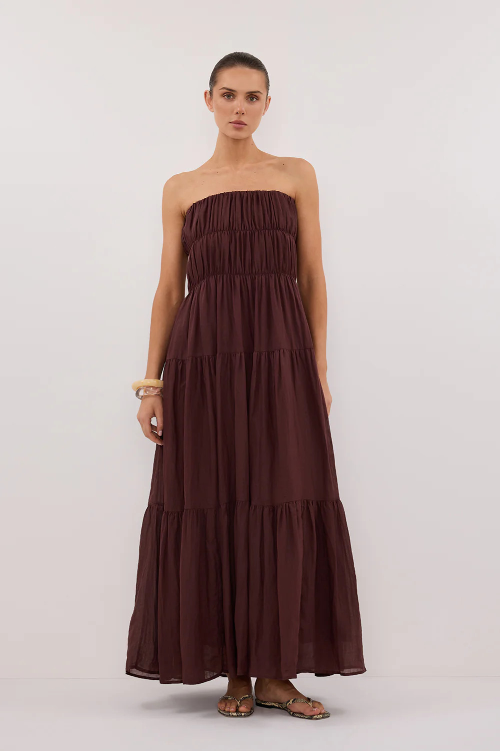 ARTIE WALNUT RAMIE MIDI DRESS | DISSH