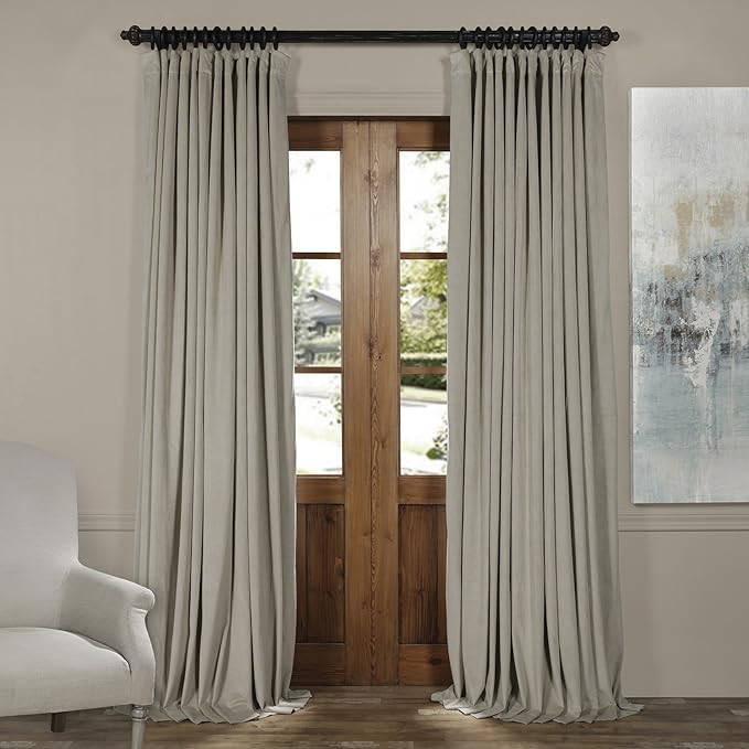 HPD Half Price Drapes Signature Velvet Thermal Blackout Curtains for Living Room 120 Inch Long (1... | Amazon (US)