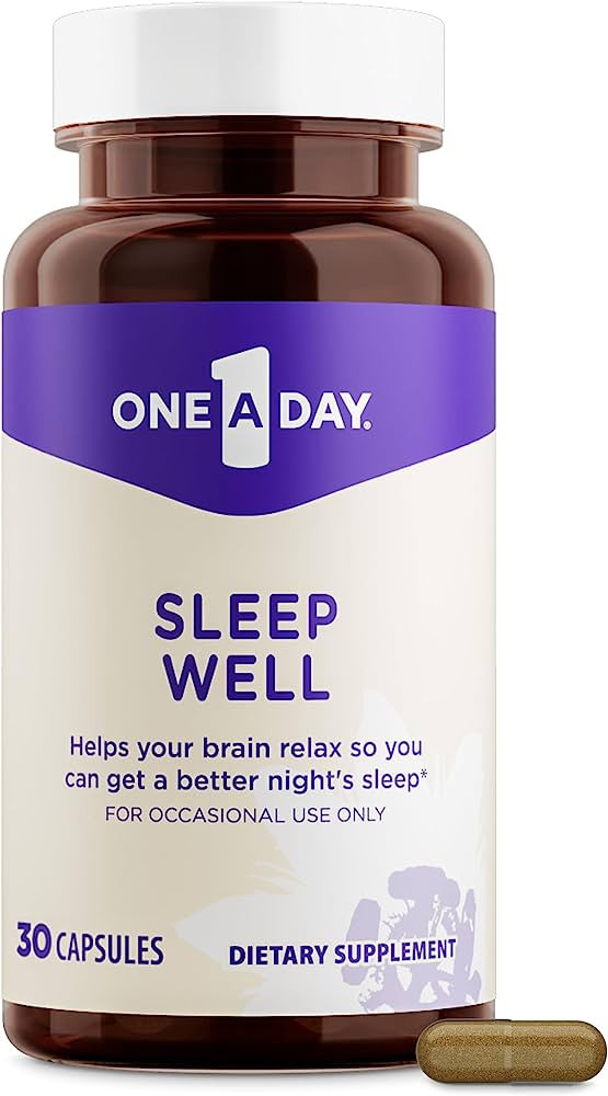ONE A DAY Sleep Supplement - Sleep Supplements for Adults, Sleep Support with Passionflower and M... | Amazon (US)