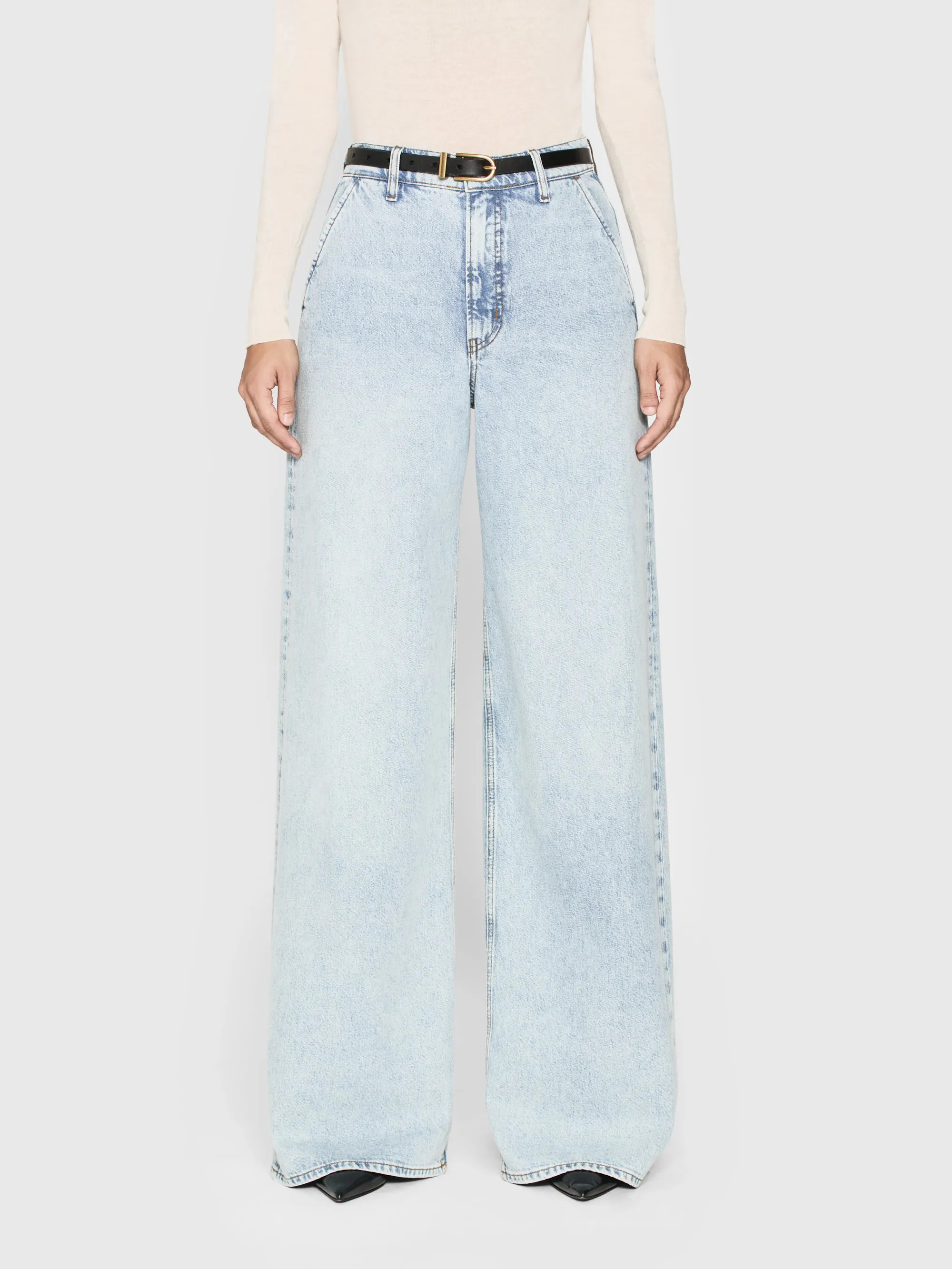 The Wide Trouser  in  Ettie | Frame Denim