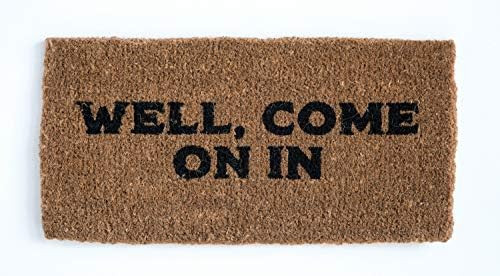 Creative Co-op Well, Come On in Natural Coir Doormat | Amazon (US)
