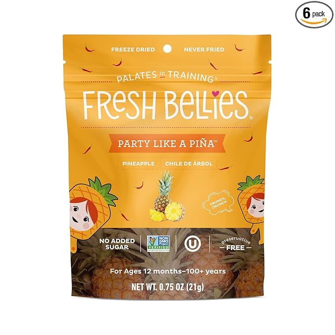 Fresh Bellies Party Like a Piña| Pineapple Freeze Dried Healthy Snack for Kids| Gluten Free Free... | Amazon (US)