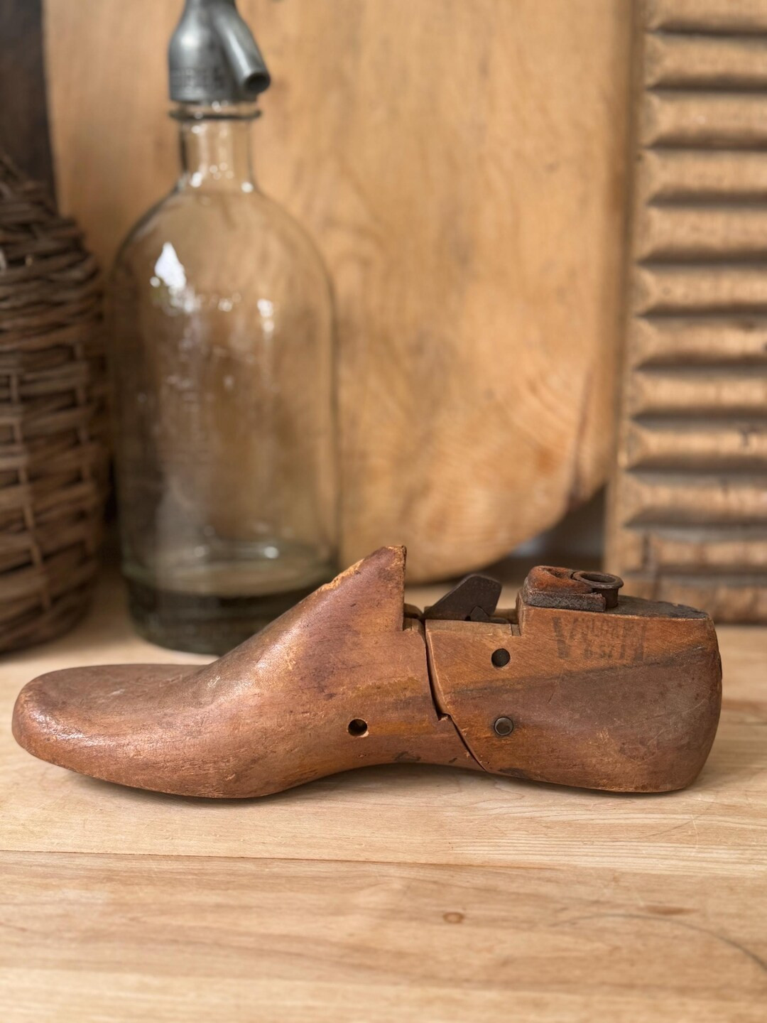 Primitive Wooden Shoe Mold Vintage Primitive Shoe Mold Vintage Wooden Mold Vintage Farmhouse Deco... | Etsy (US)